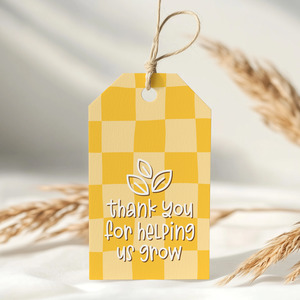 Thank You For Helping Us Grow - Retro Gift Tags