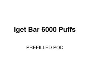 Iget Vapes: IGET Bar Plus 6000 Puffs Prefilled Pod