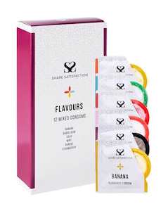 Share Satisfaction Flavoured Condoms - Mixed Pack of 12