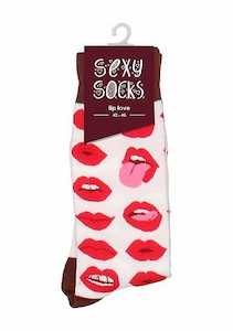 Clothing: Sexy Socks - Lip Love