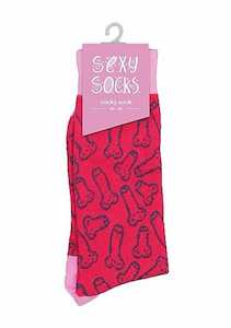 Clothing: Sexy Socks - Cocky Pink