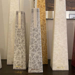 Bathroom: Living Light Candles | Black Iris - Grey - Icicle Candles