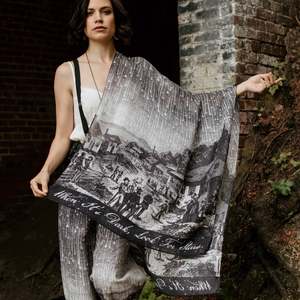 Accessories: Market of Stars | Stargazer Bohemian Scarf with Falling Stars