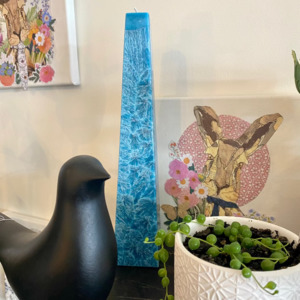 Candle: Living Light Candles | Ocean Sage - Aqua - Icicle Candles