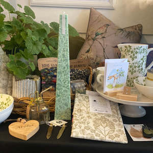 Candle: Living Light Candles | Festive Pine Green Icicle Candles