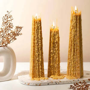 Candle: Living Light Candles | White Lily Gold Icicle Candles