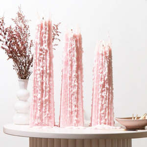 Candle: Living Light Candles | Peony Rose - Blush- Icicle Candles