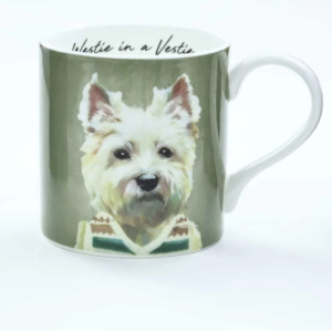 Mm Linen: MM Linen | Pawtraits Westie in a Vestie Mug