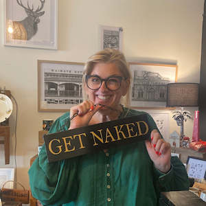 Locally Made 1: Handpainted Black & Gold Signs