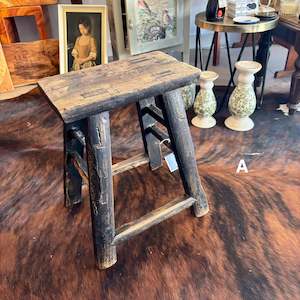 Antique Elm Wooden Stools