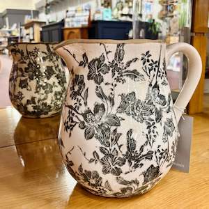 Kitchen Dining: Black Floral Jug