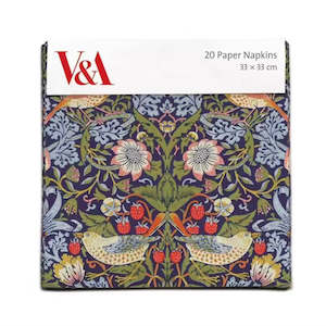 Strawberry Thief Paper Napkin by Museums & Galleries