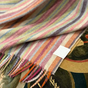 Exquisite Wool Traders | 100% NZ Merino - Santa Cruz Stripe Throw