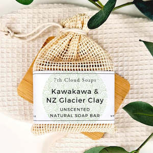 Locally Made 1: 7th Cloud | KawaKawa & NZ Glacier Clay Soap in Bag