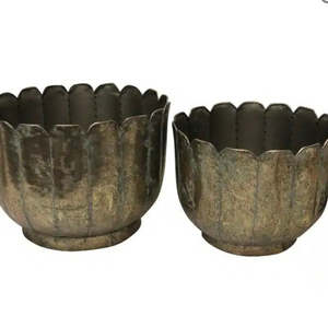 Golden Metal Planters