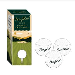 Giftwear: Fairways Set of 2 Golf Ball Shot Glasses