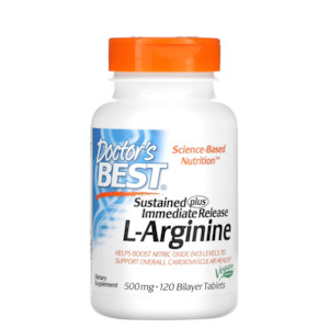 Doctors Best: Sustained + Immediate Release L-Arginine