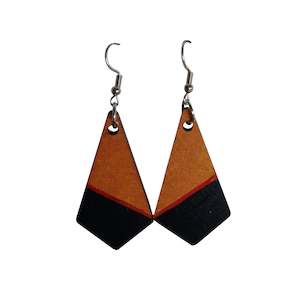 Jewellery: Two Tone Kite Earrings - colour bottom