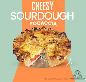Cheesy sourdough Focaccia