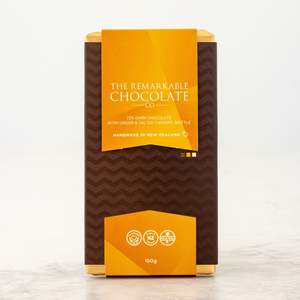 Luxury Bars: Ginger & Salted Caramel Brittle | 72% Dark Chocolate Block