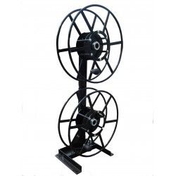 Dual Narrow Supply Reels, Mounted Vertical: Black