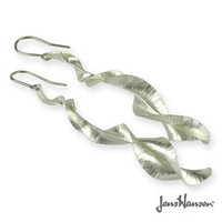 Products: Pure Silver Spring Leaf Earrings