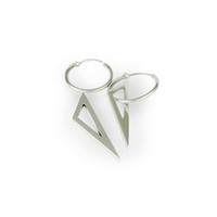 Sterling silver Open Triangle Hoop Earrings Jens Hansen