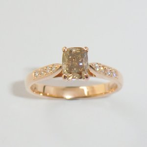 Diamond Rings: 1ct Chocolate cushion