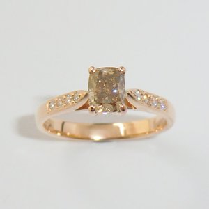 Diamond Rings: 1ct Chocolate cushion