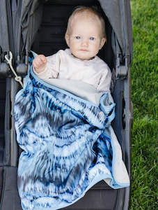 girls: All-Weather Fleece Blanket - Stone Tie Dye