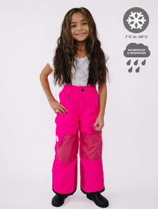 Snowrider Convertible Ski Overalls - Neon Pink
