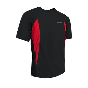 Products: Mens Short Sleeve Training Tee Black/Red - Thermatech New Zealand