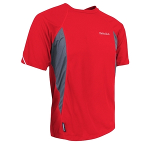 Mens Short Sleeve Training Tee Red/Char 2XL - Thermatech New Zealand