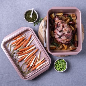 Rose Gold Roasting Tray with Lid