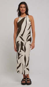 Dress: Acacia Bias Midi Dress Olive