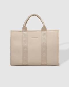 Bags: Manhattan Logo Tote Bag Biscotti