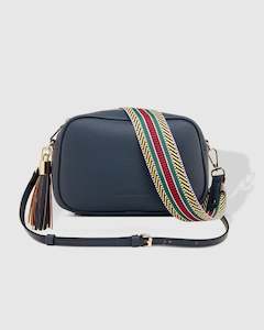 Bags: Jacinta Crossbody Bag Black Steel Blue