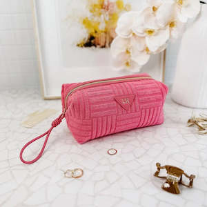Bags Clutches: Tori Hot Pink Cosmetic Bag