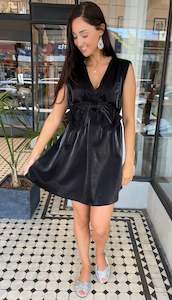 Could Be Ordinary: Violet Mini Bow Dress Black Shine