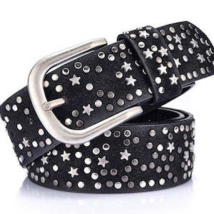 Could Be Ordinary: Star Studded Belt Black