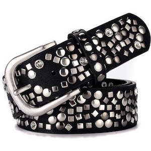 Could Be Ordinary: Multi Studded Belt Black