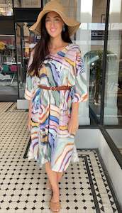 Could Be Ordinary: Abstract Watercolour Tunic Multi