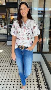 Could Be Ordinary: Skylar Tie Neck Top Off White