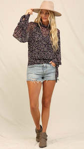 Friends Of The Fox: Sophie Sheer Tie Blouse