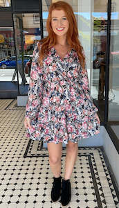 Long Sleeve: Serene Floral Long Sleeve Dress