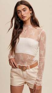 Gypsy Swing: Emma Lace Layering top white