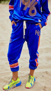 Hammill Co 1: Retro 76 Velour Track Pant Royal