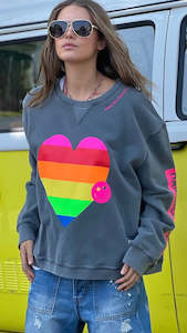Hammill Co 1: Vintage Heart Sweat Charcoal