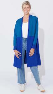 Knit Tops: Cyprus Cardigan Blue/Oasis