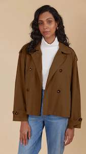 Jackets Outerwear: Freya Crop Trench Toffee